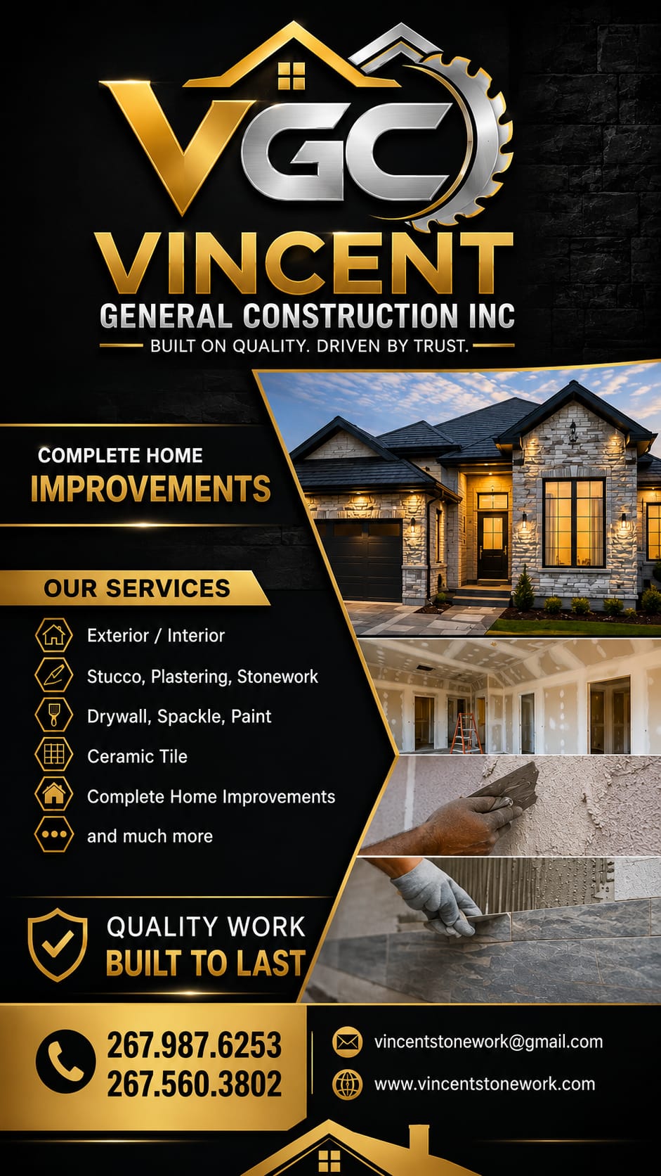 Vincent General Construction Inc. brand and service overview