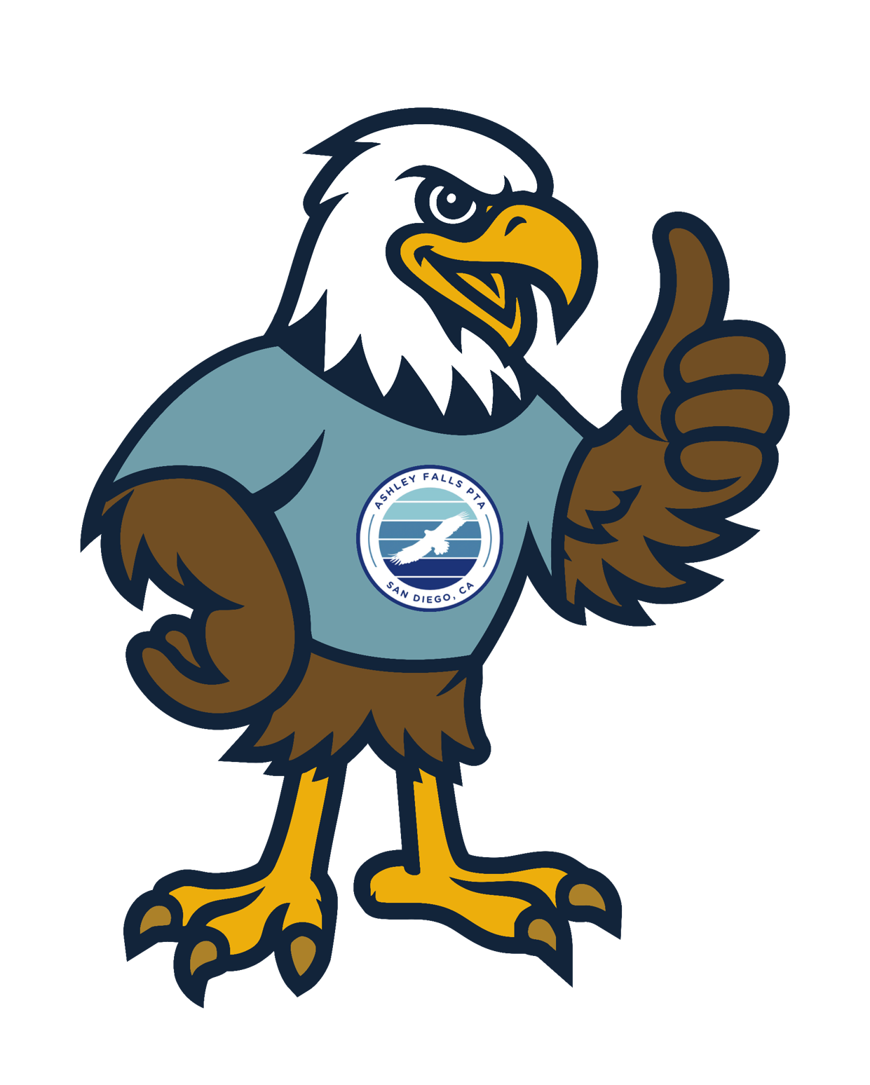 SOAR the eagle mascot pointing to the FAQs