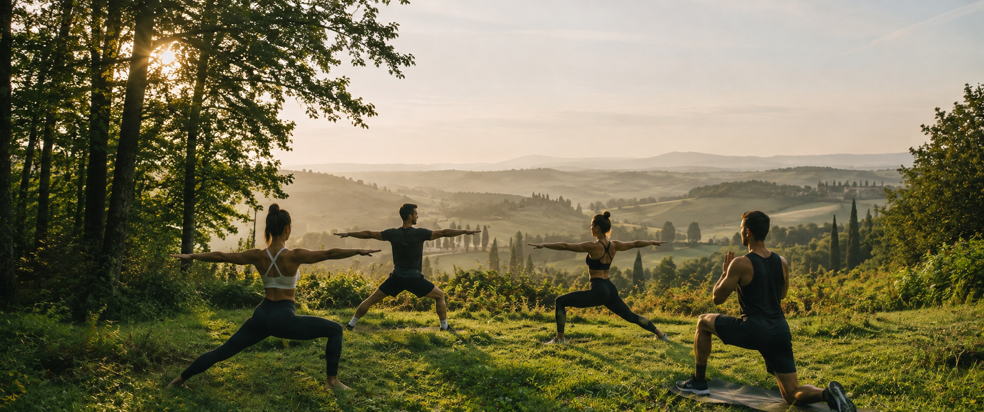 Raduno annuale in Toscana — persone in attività fisica nella natura toscana