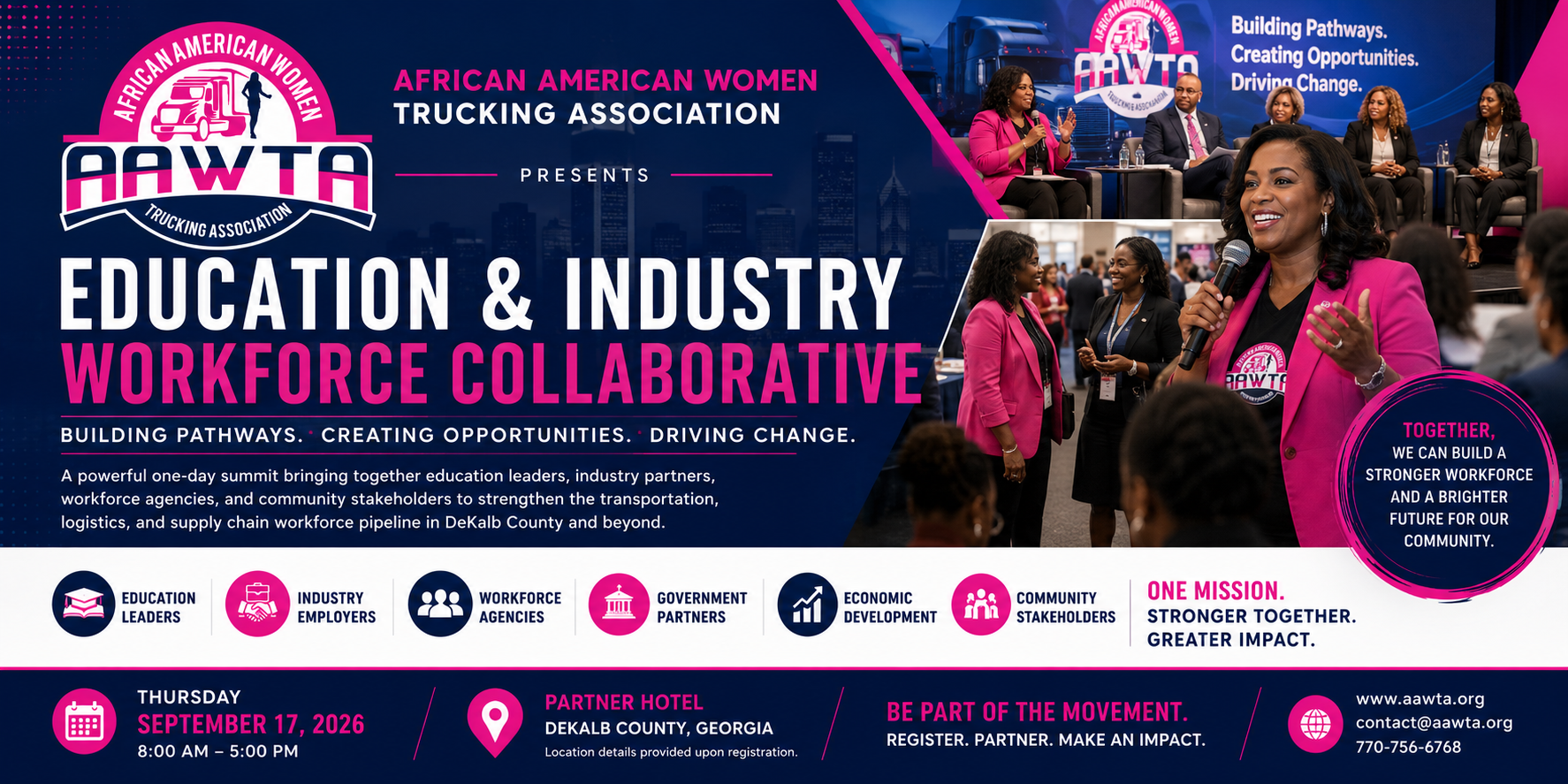 AAWTA Education & Industry Workforce Collaborative — Event Flyer