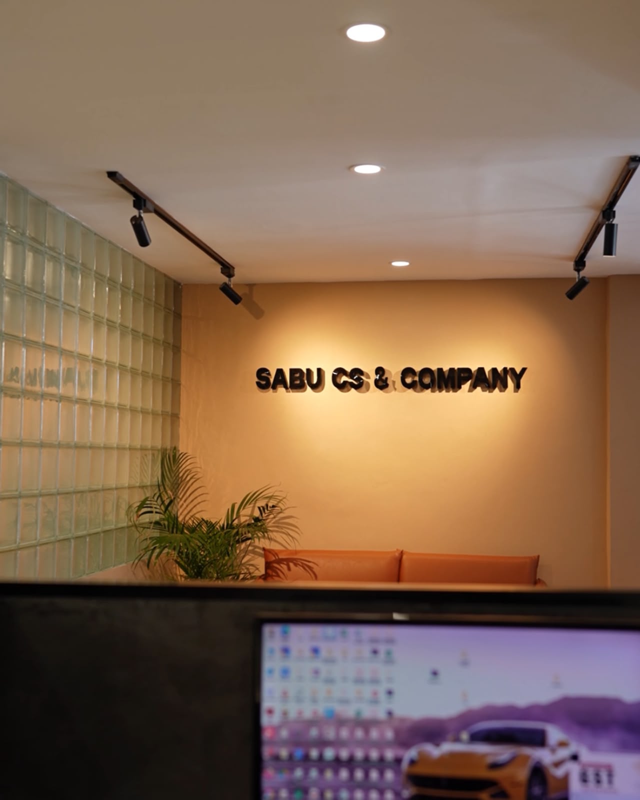 Sabu CS & Company — Reception — the SABU CS & COMPANY signage wall