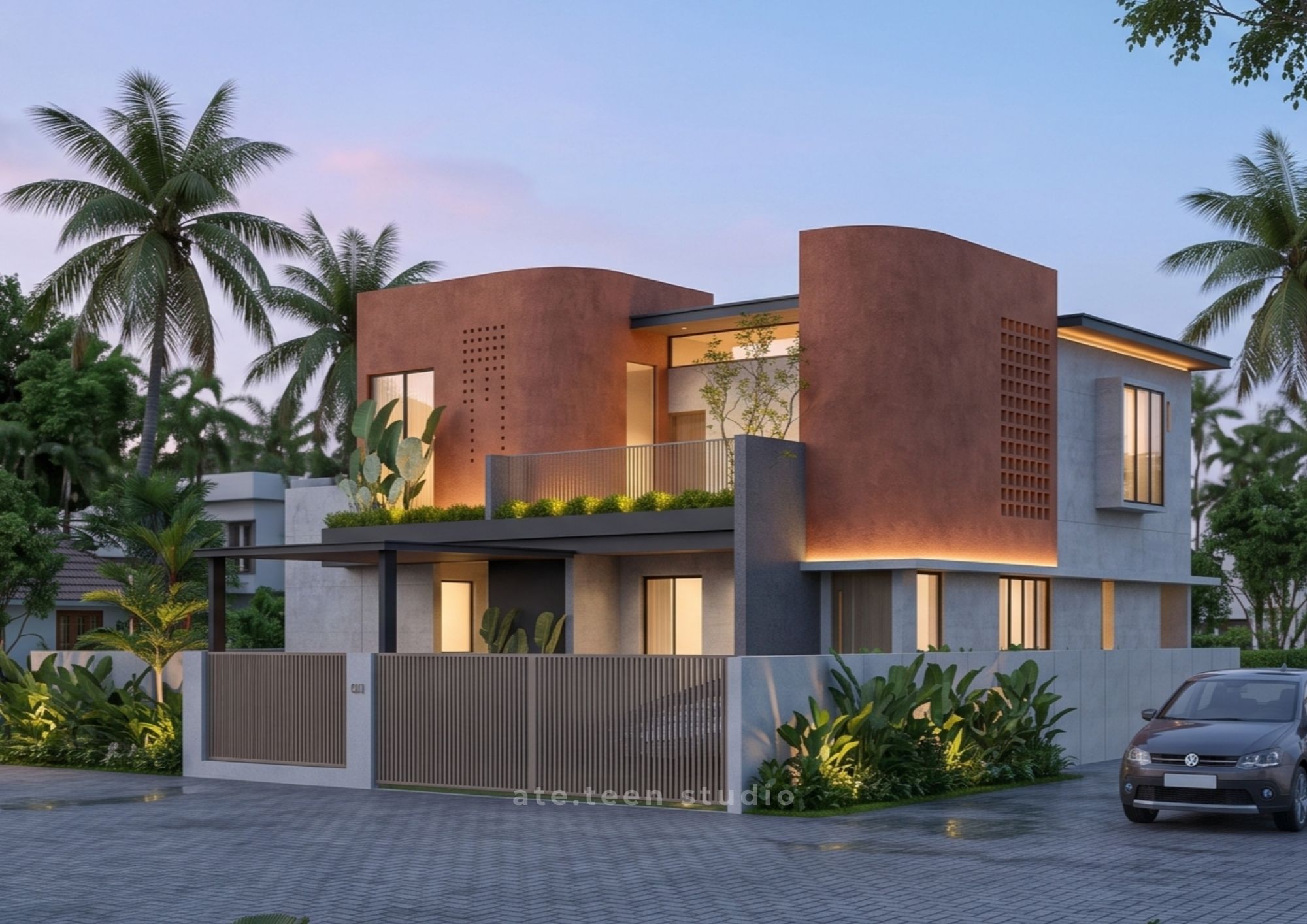 Casa Terra — Private Residence · Under Construction, Kavanadu, Kollam