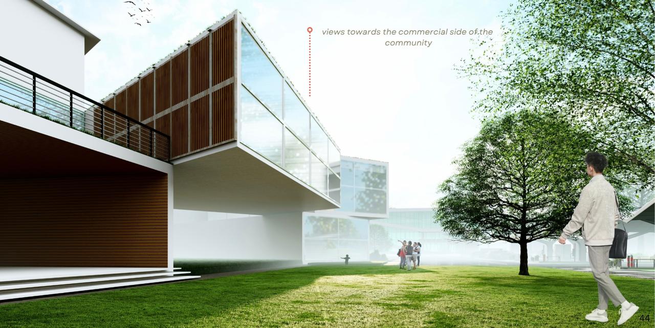 Golden Age Community — Residential blocks A & B — children's play, parks and evening seating