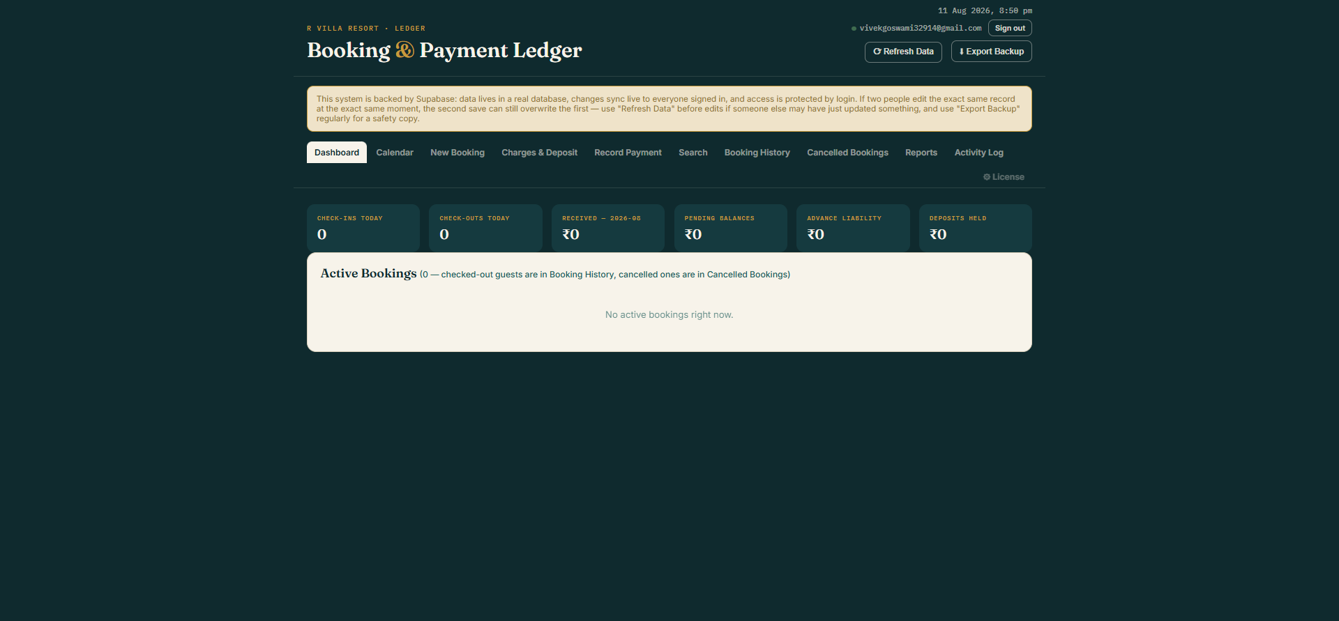 RVilla — Smart Booking & Payment Management System