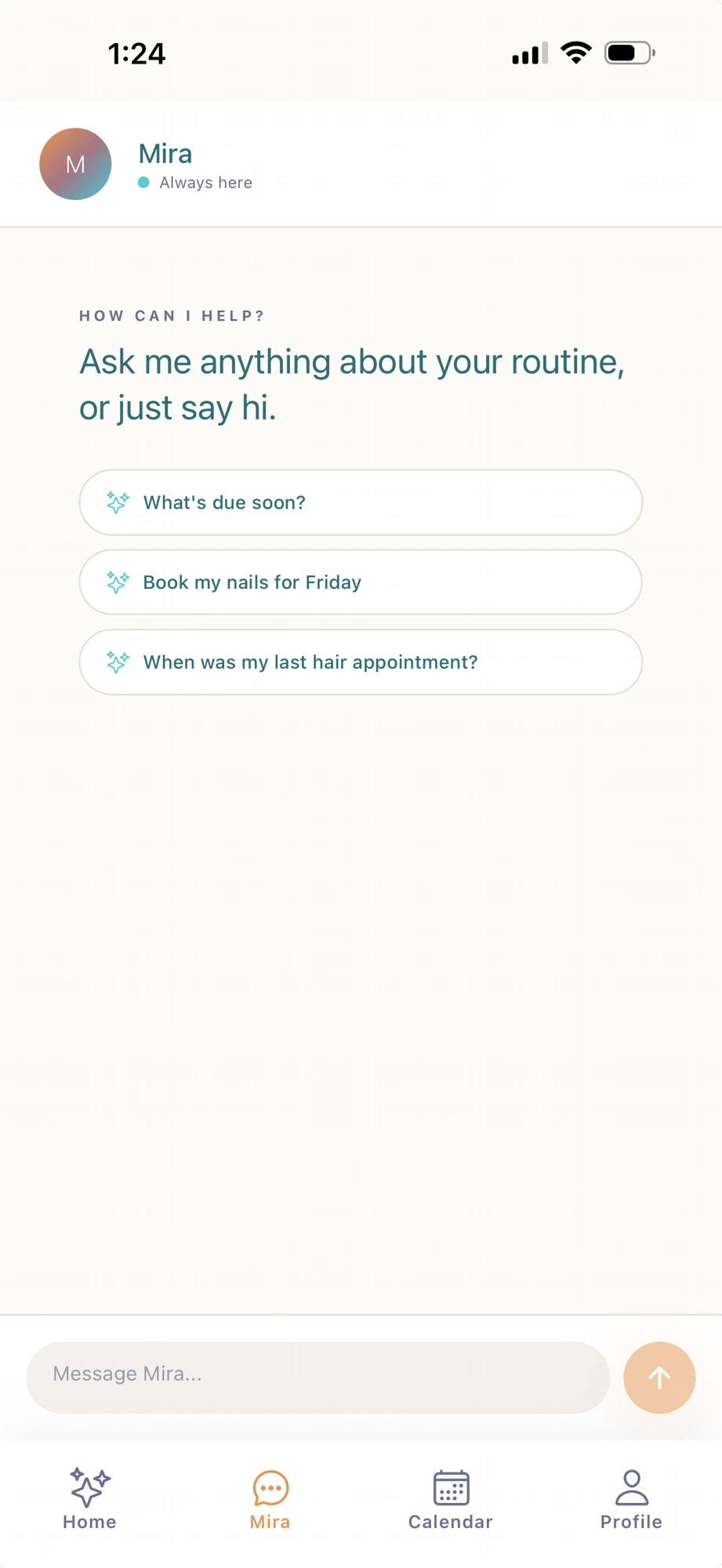 Mira screenshot 1: AI Personal Concierge