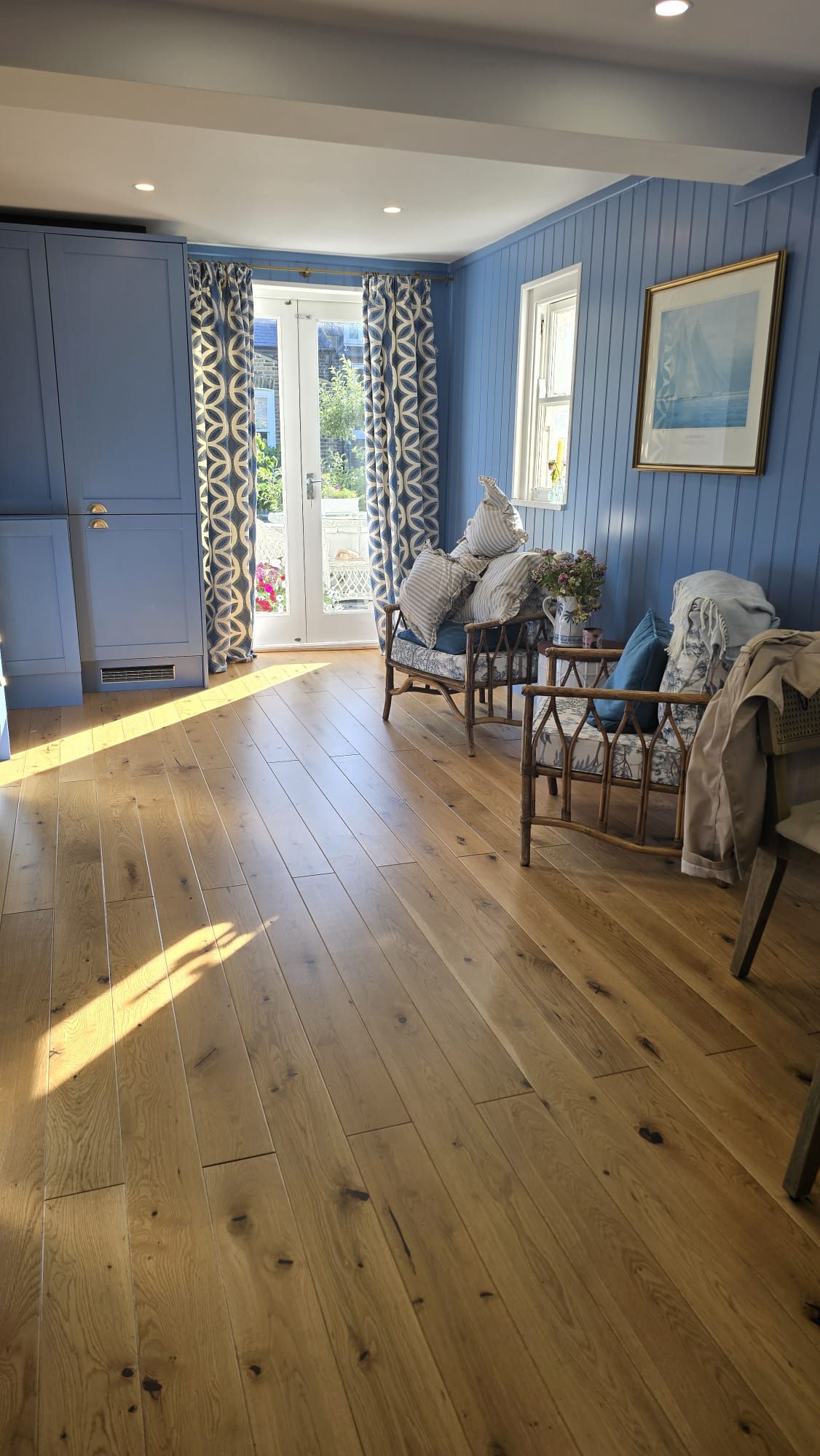 Herringbone floors, ready for guests