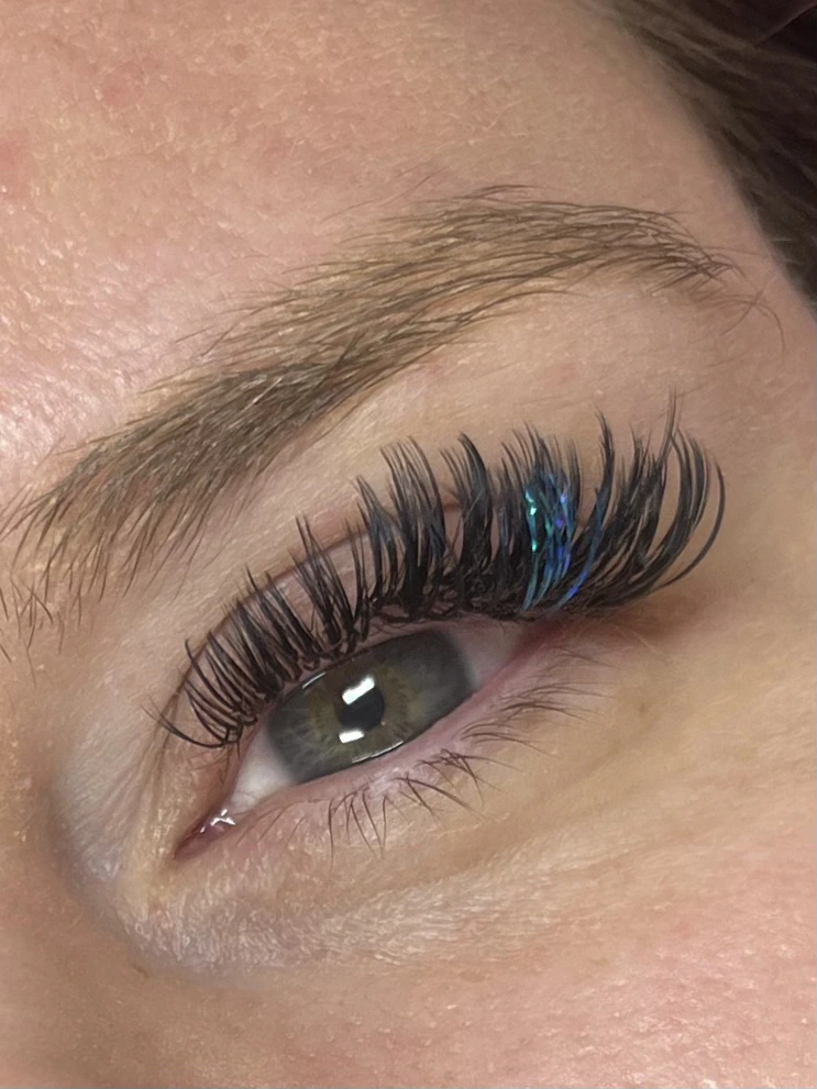 Colored wet-look lash set in Lakewood, CO