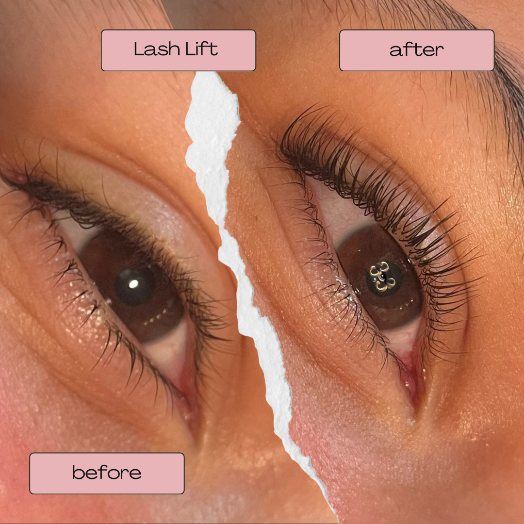 Natural lash lift before and after, Lakewood CO near Denver