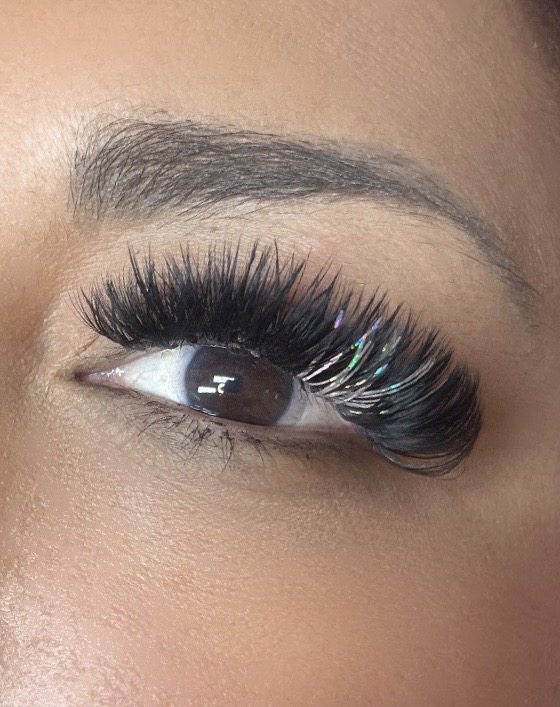 Colored mega volume lash extensions in Lakewood, CO