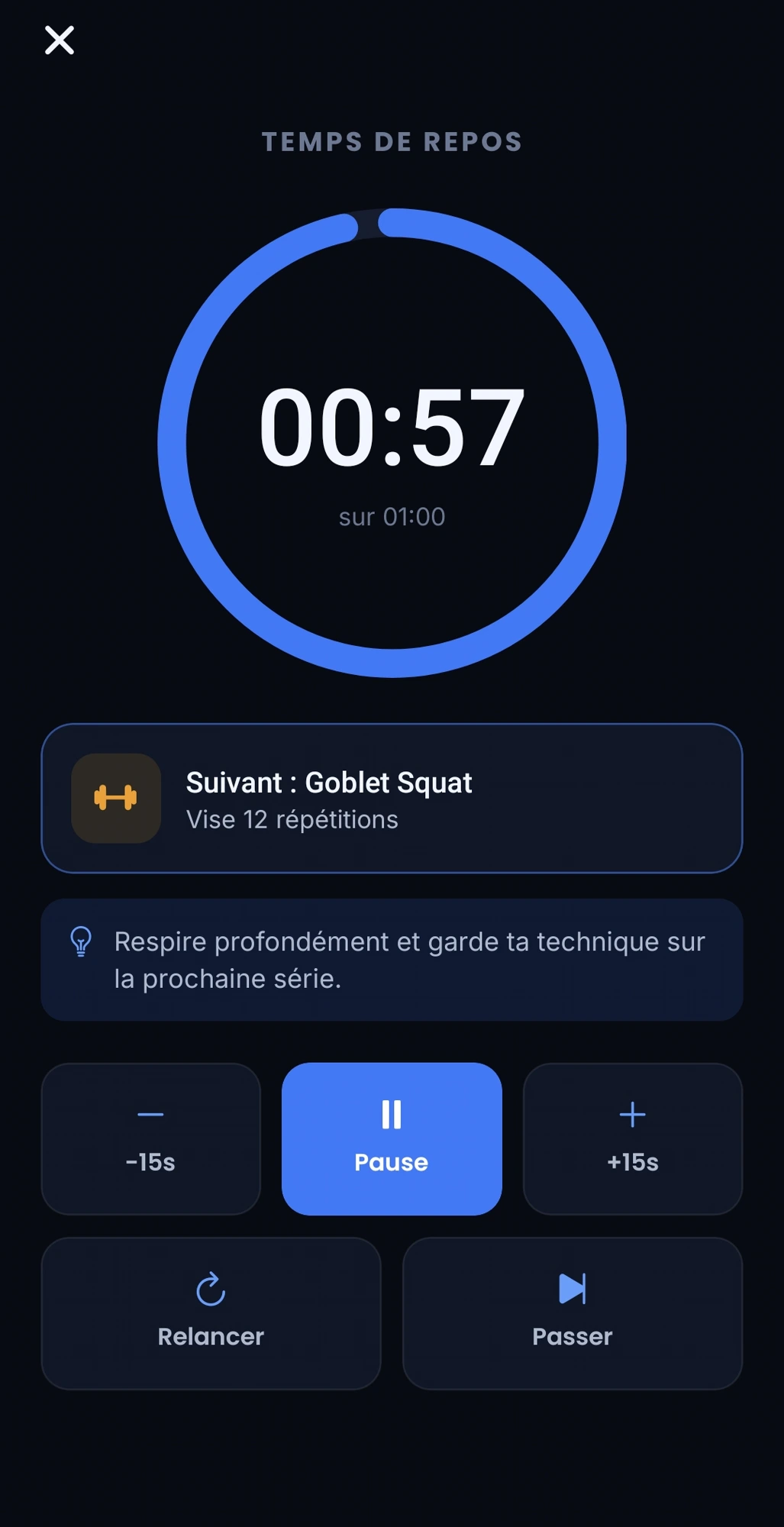 Minuteur de repos