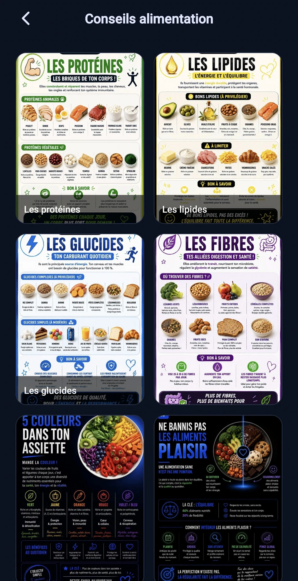 Conseils alimentation