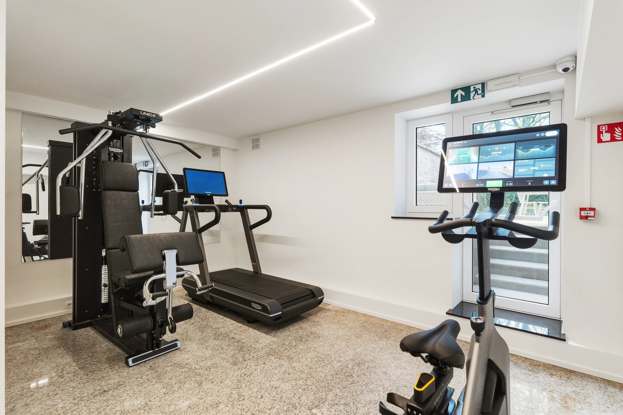 Salle de fitness du W16 Aparthotel à Bruxelles