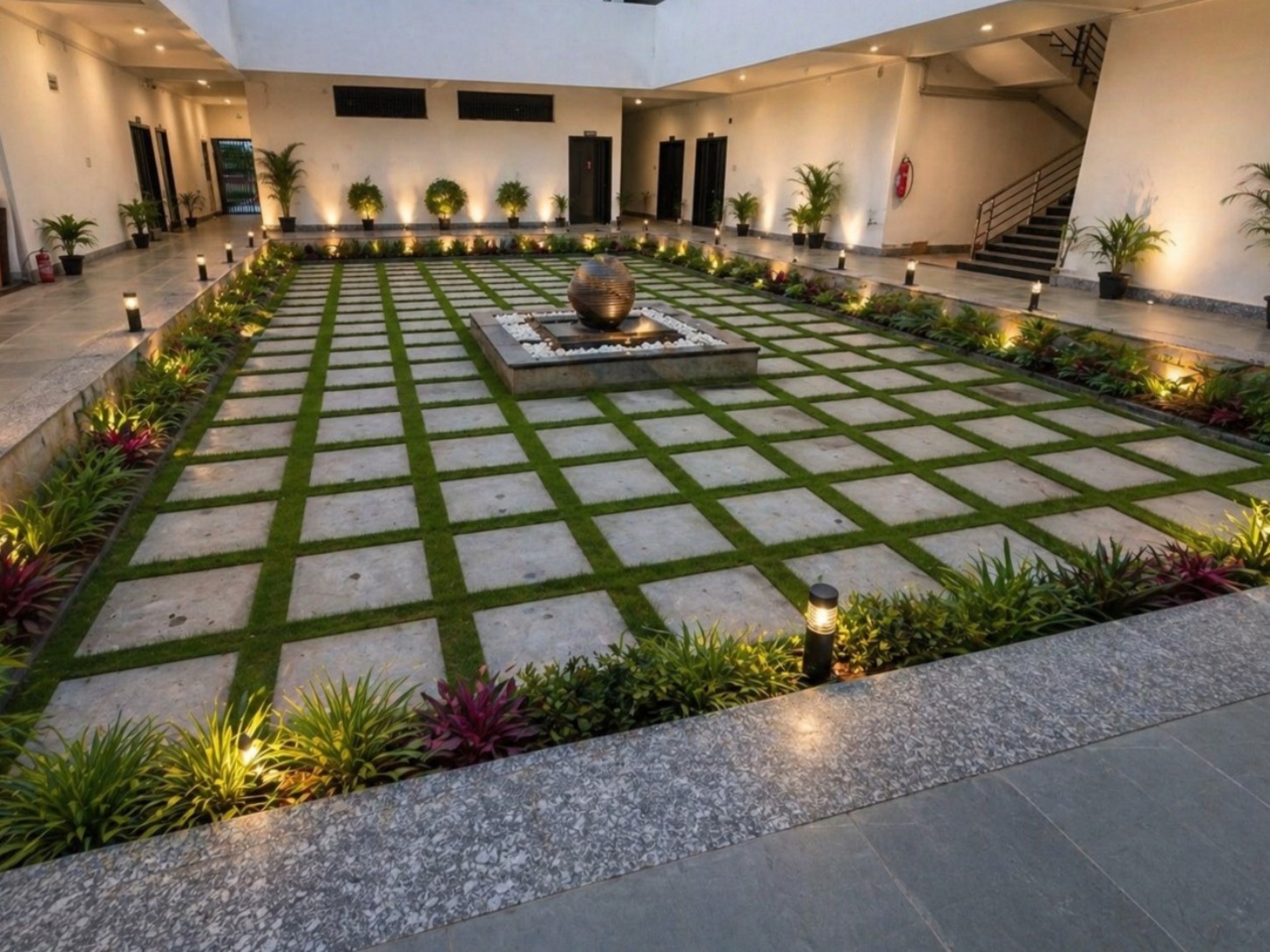 Central landscaped courtyard