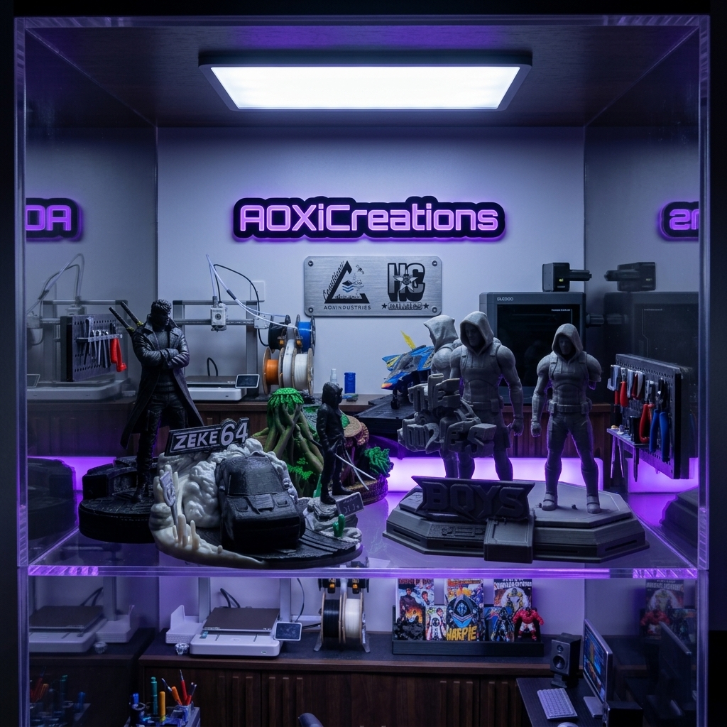 AOXiCREATIONS Micro Studio — Zeke #64, the Boys, 3D printers and dioramas