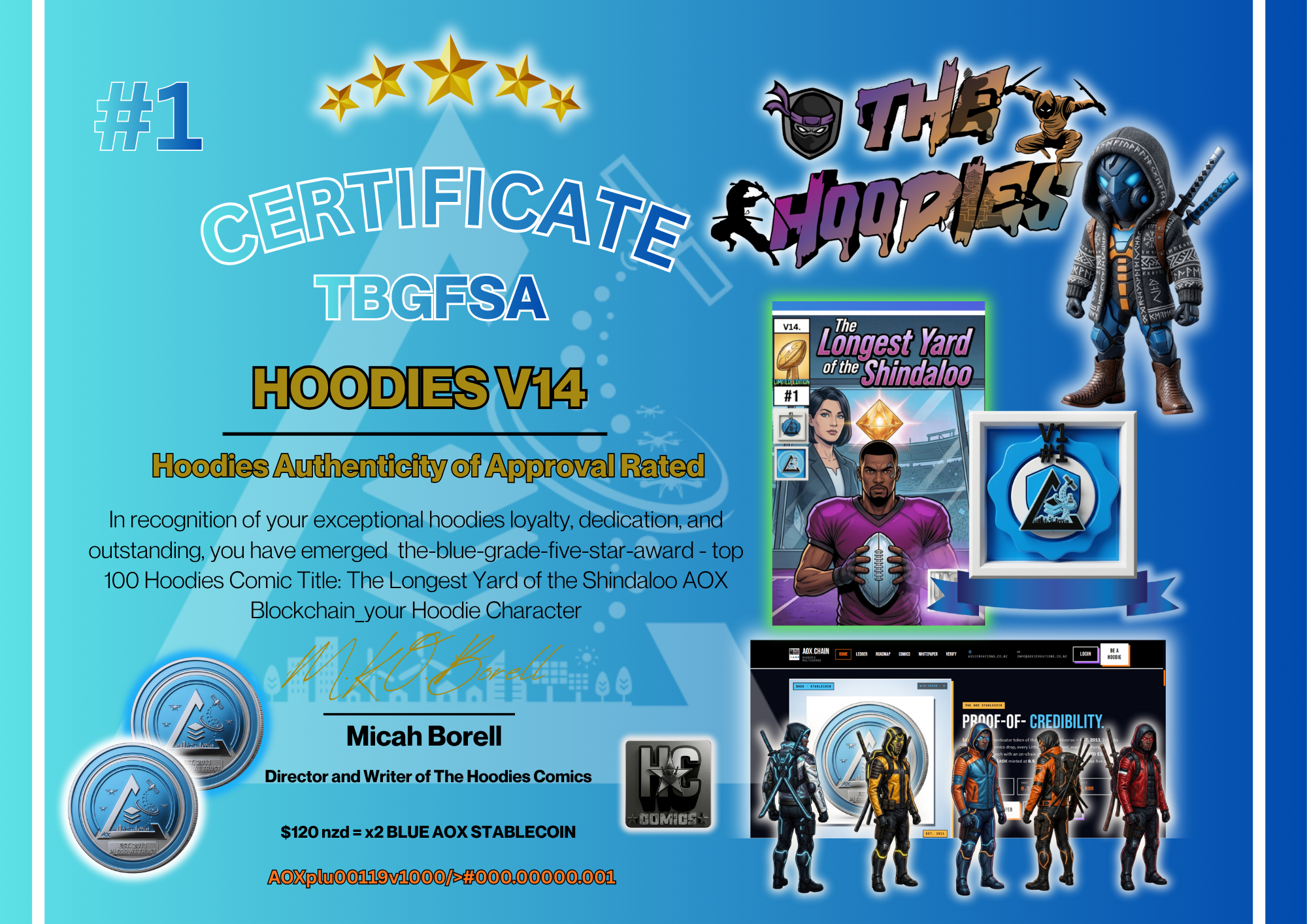 TBGFSA Certificate #1 of 100 — V14 · The Longest Yard of the Shindaloo