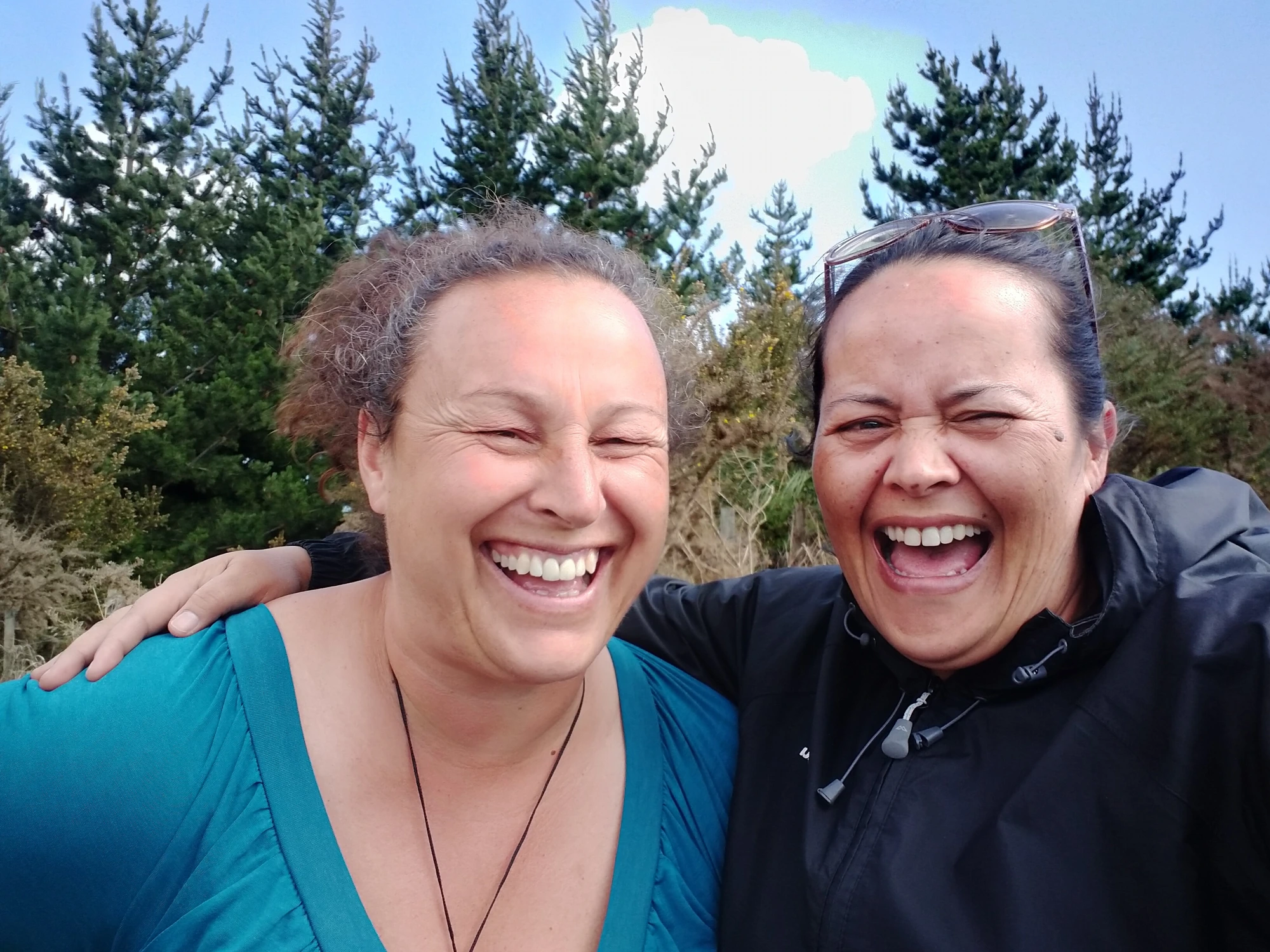 Dr Pip Pehi and Janine Copeland during Hikoi 2020