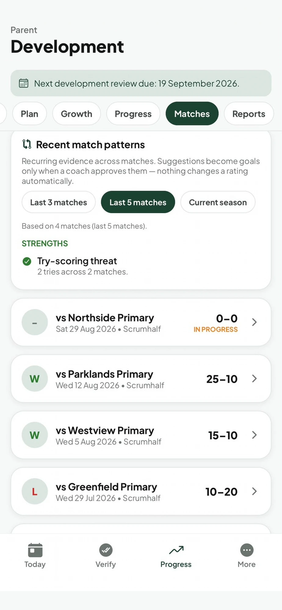 Match patterns