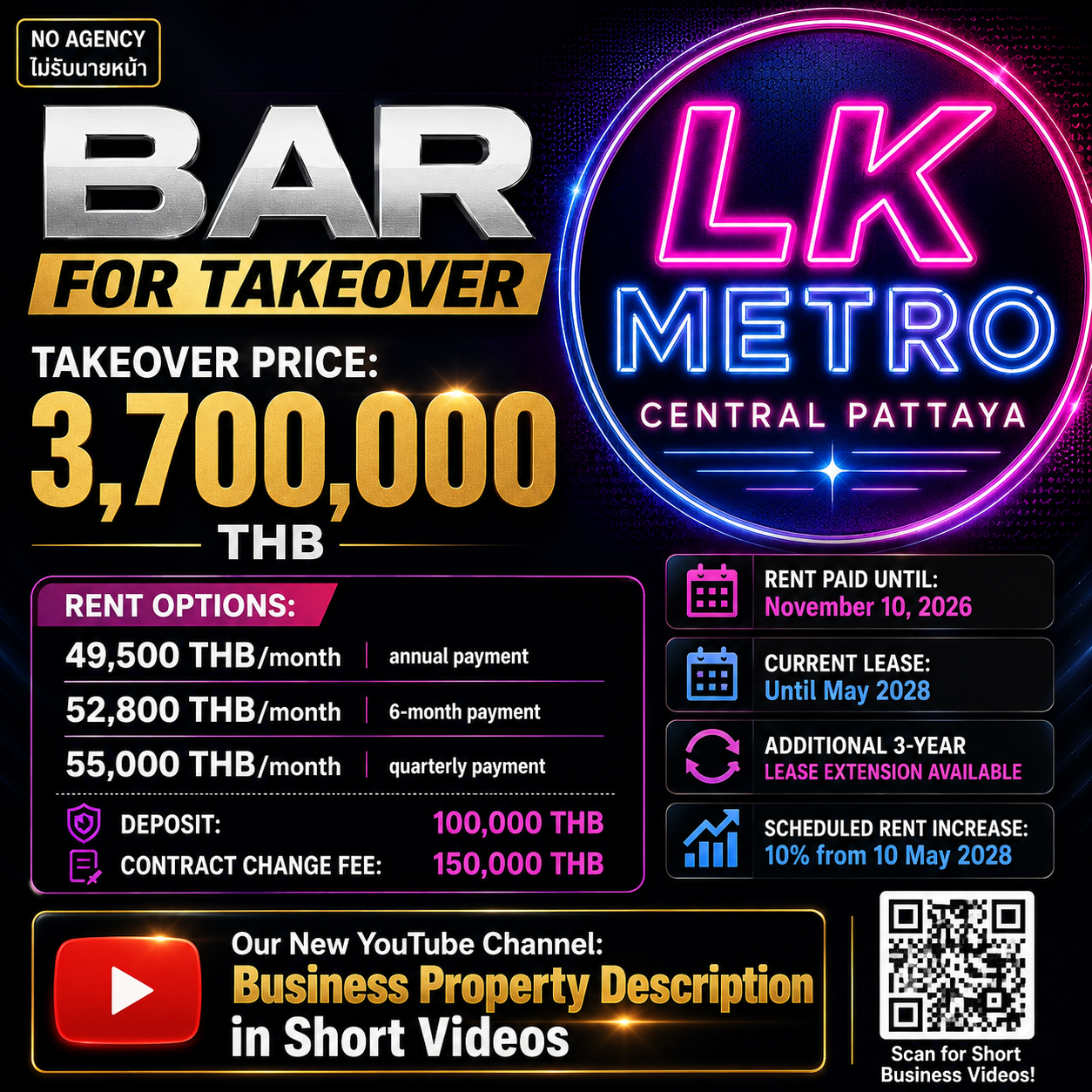 Bar for Takeover — LK Metro