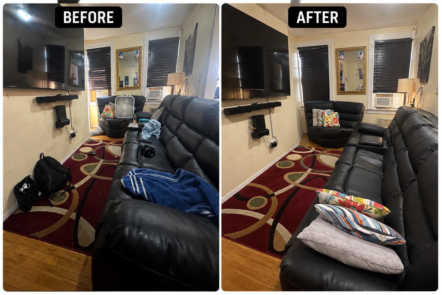 Living Room Refresh — cleaning result by Perfect Touch
