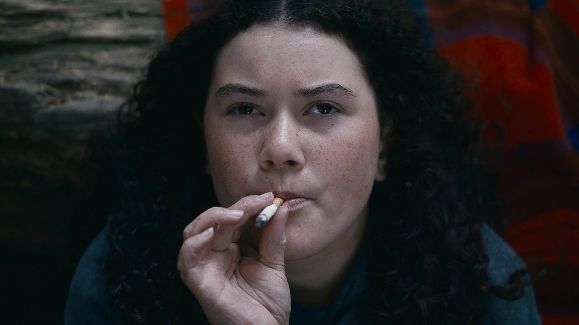 Cigarette close &middot; freckles &middot; overcast