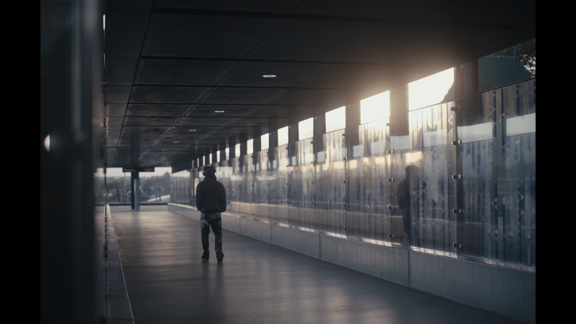 Walkway · silhouette in flare