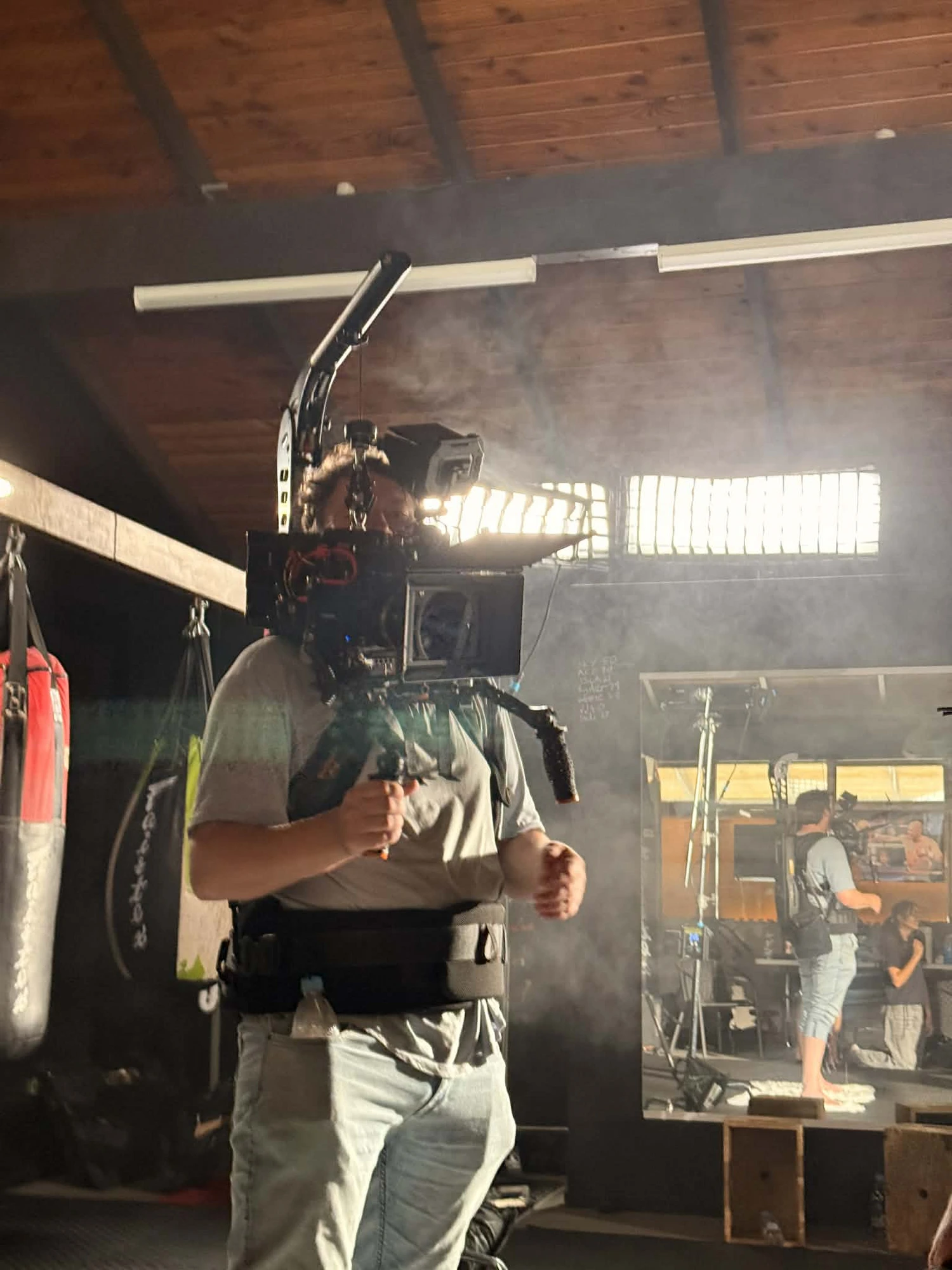 Steadicam · haze pass through the gym